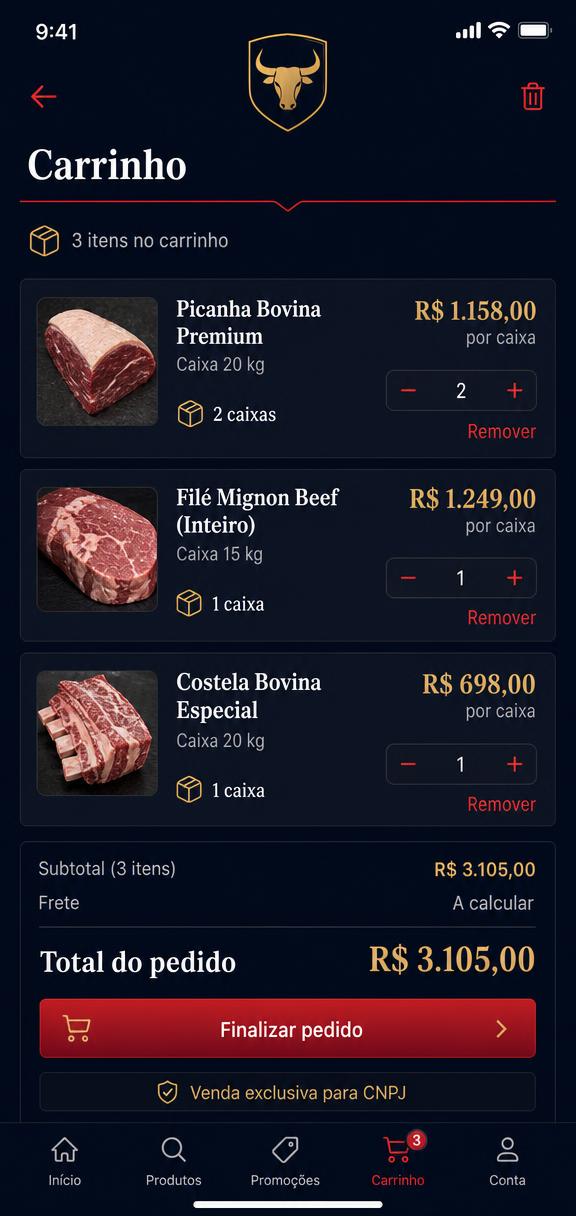 Tela 3 do aplicativo Friboi Conecta